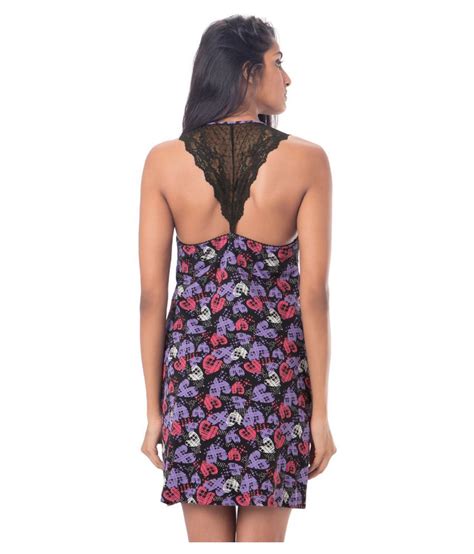 Buy Prettysecrets Black Cotton Nighty And Night Gowns Online At Best Prices In India Snapdeal