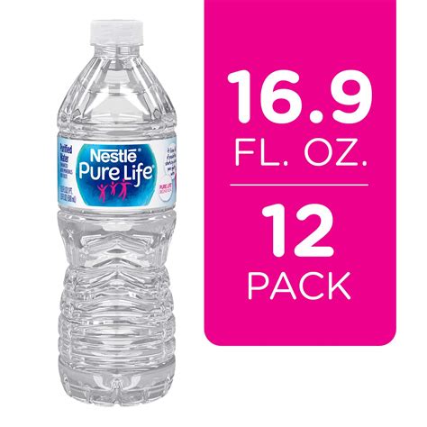 Nestle Pure Life Purified Water 169 Fl Oz Plastic Bottles 12 Count