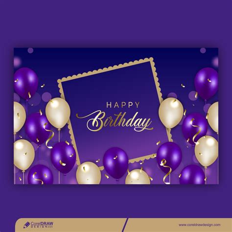 Download Realistic Birthday Background With Balloons Premium Vector