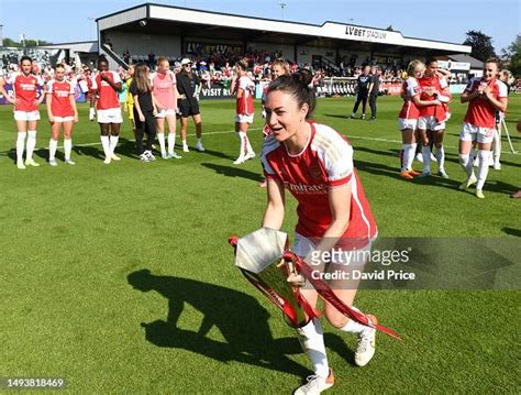 Jodie Taylor Of Arsenal With The Conti Cup Trophy After The Fa News