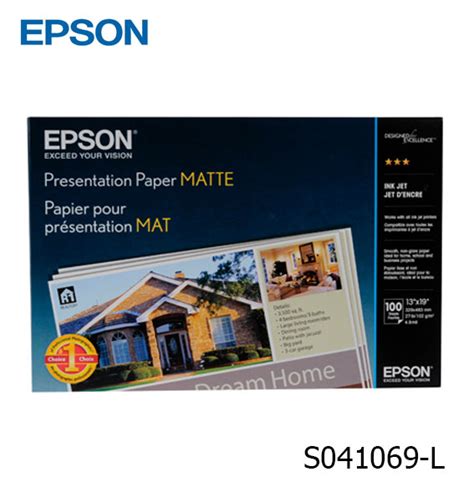 Papel Epson Presentation Paper Matte 13 X 19 100 Sheets Xercom
