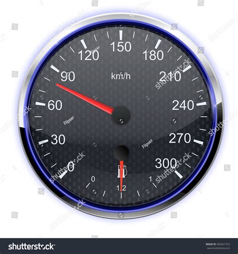 Car Speedometer Kilometers Vector Illustration Isolated Stock Vector Royalty Free 456937723