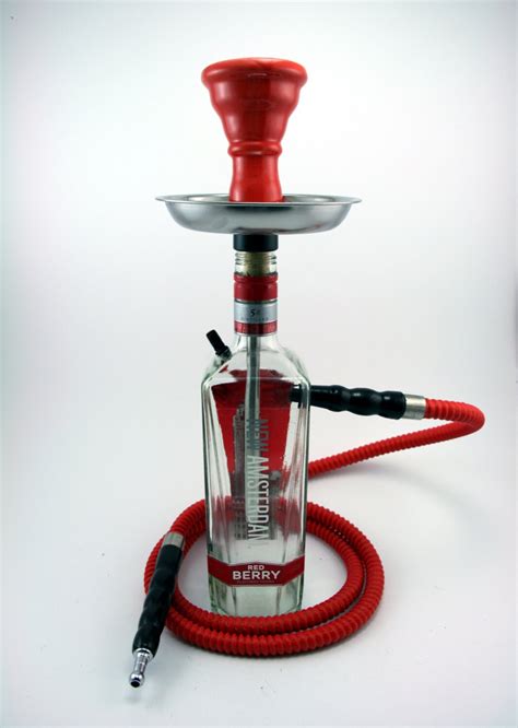 Red New Amsterdam Vodka Bottle Shisha Hookah With By Thehookaholic