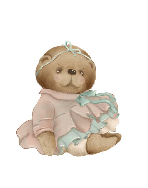 Vintage Cute Cartoon Teddy Bear Drawing 27209450 Png