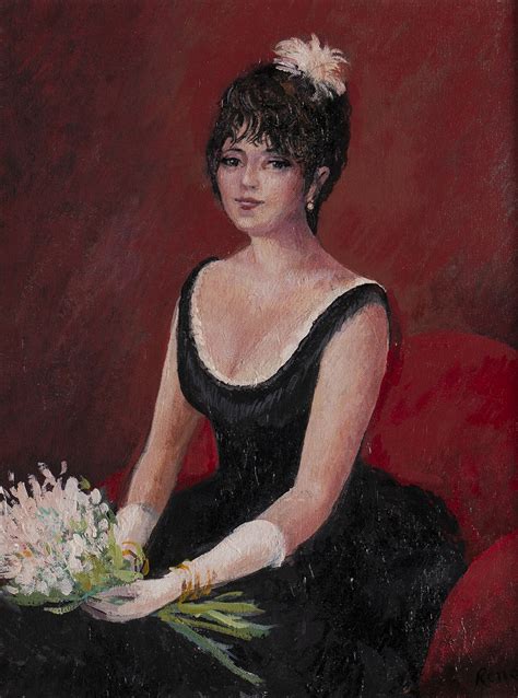 Portrait Of Lady In Black Dress With Bouquet In John Myatt Castle