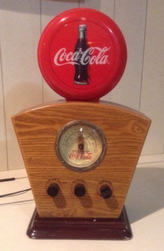 vintage retro coca cola coke am fm radio red disc on top lighted works antique price guide