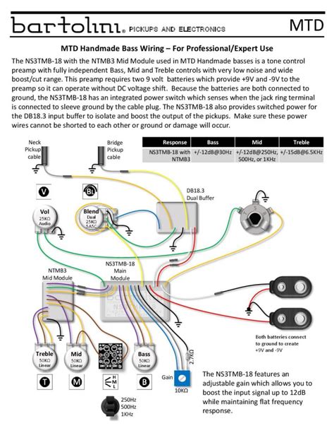 mtd custom preamp wiring diagram bartolini pickups and electronics