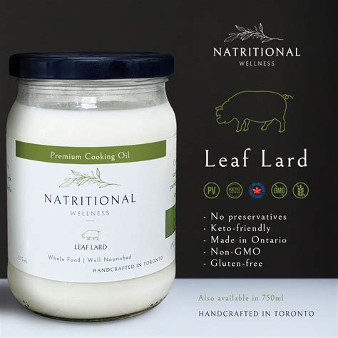 Leaf Lard Pastured Pure Kidney Fat Natritional Wellness