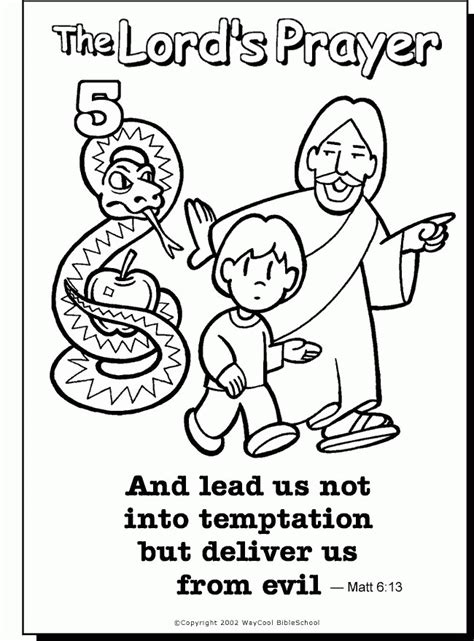 Teach Children The Lords Prayer With Coloring Pages