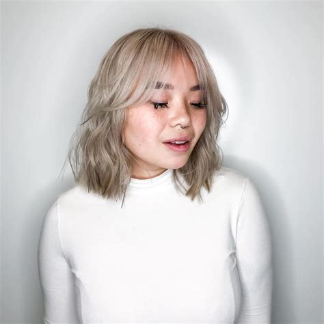 Check spelling or type a new query. Platinum Wavy Bob with Seamless Layers and Curtain Bangs ...