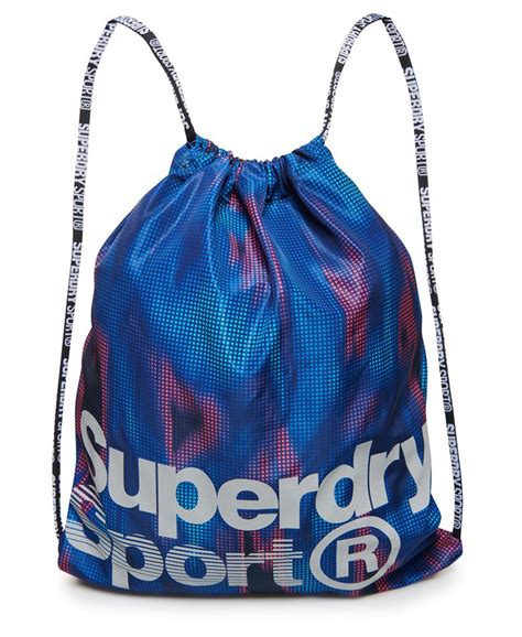 Womens Drawstring Sports Bag In Multi Print Superdry Uk