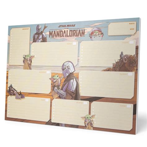 Buy Official Star Wars The Mandalorian Baby Yoda Weekly Planner A3