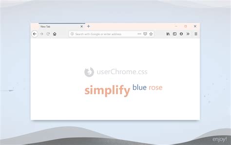 Simplify Blue Rose Firefox Theme By Dpcdpc11 On Deviantart