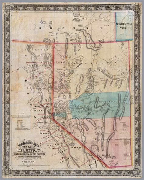 Degroots Map Of Nevada Territory David Rumsey Historical Map Collection