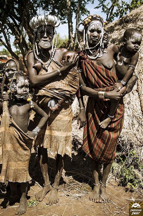 People Of The Mursi Tribe In The Omo Valley Ethiopia R