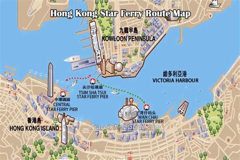 Hong Kong Airport Transfer Map Star Ferry Routes Map
