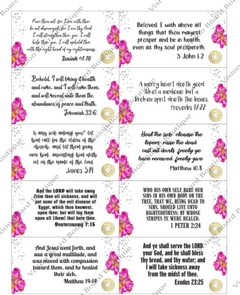 Vision Board Scripture Cards Printable Quotes Download Etsy Australia