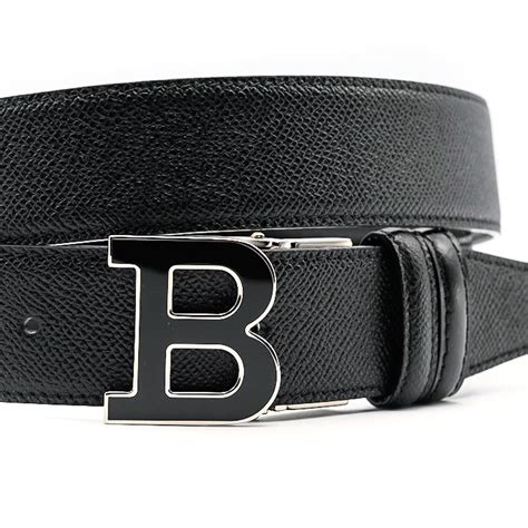 Mens Adjustable Reversible Leather Belt Black Bally Touch Of