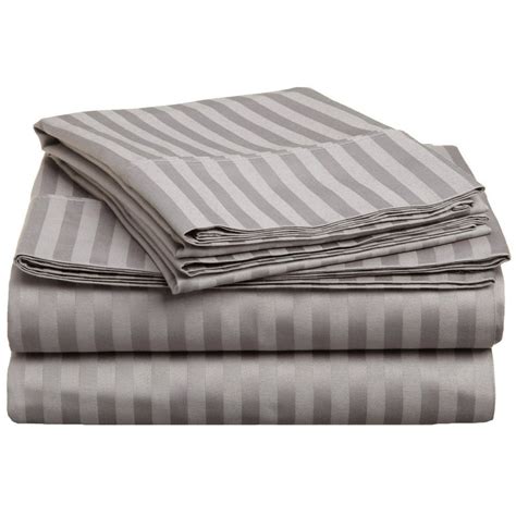 Striped Soft Sheet Set 300 Thread Count Premium Long Staple Cotton