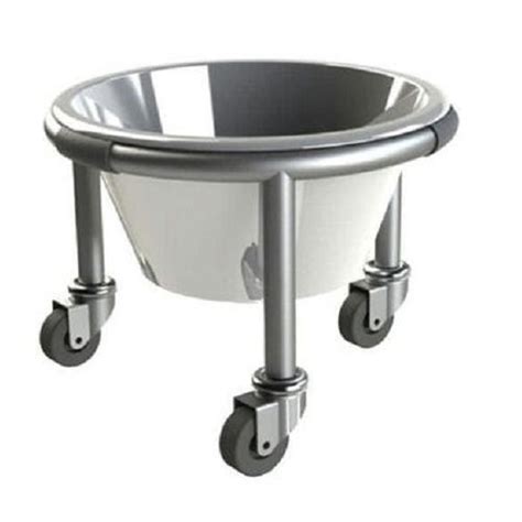 Chrome Finish Hospital Stainless Steel Kick Buckets 4 Wheels At Rs 950