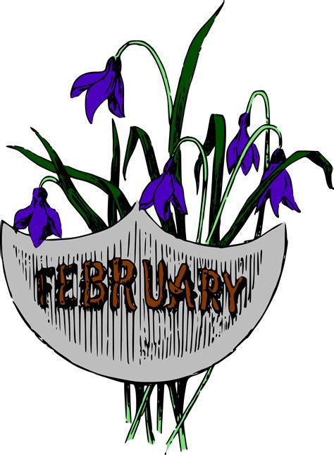 Library Of Month Of February  Black And White Png Files