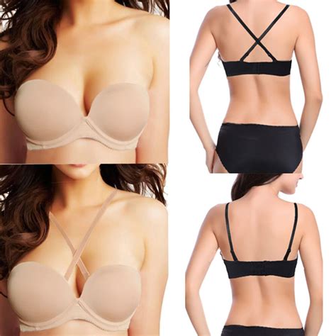 Super Boost Thick Padded Extreme Push Up Bra Womens Multiway Strapless Lingerie Ebay