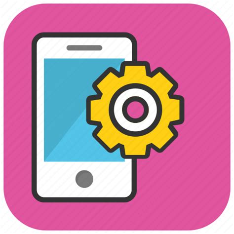 App development, mobile app, mobile configure, mobile settings, mobile with cog icon