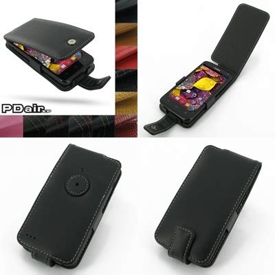 PDair Leather Case For Huawei Ascend D1 U9510E Flip Type Black Pda