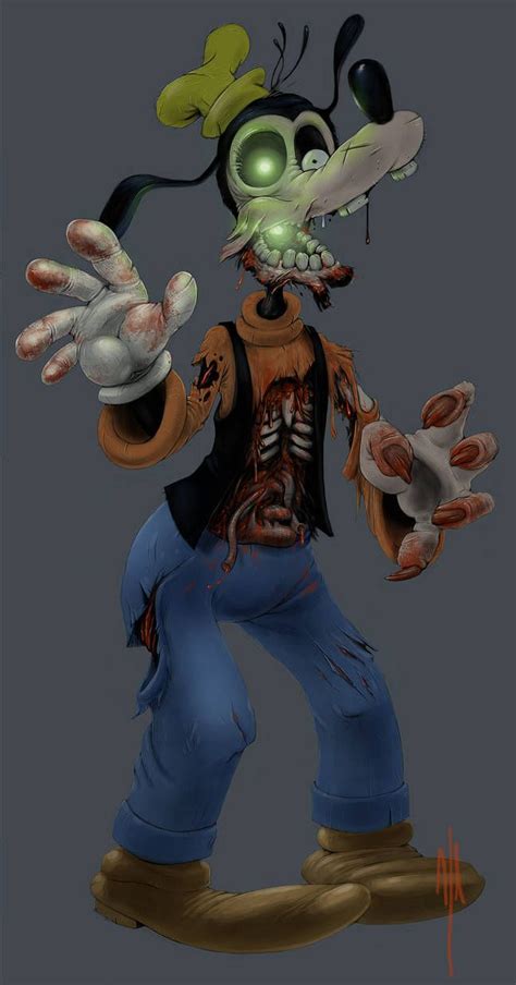 Undead Goofy By Ajonesa Horror Cartoon Disney Horror Scary Art