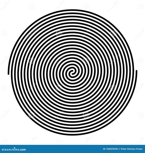 Dos Grandes Espirales Lineales Entrelazadas Ilustración Del Vector