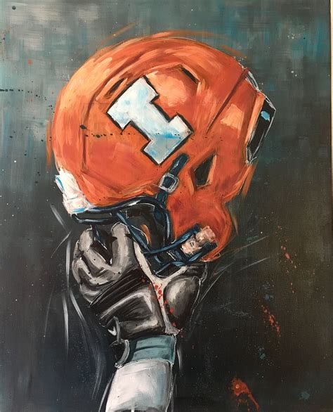 University Of Illinois Fighting Illini Football Abstract Acrylic