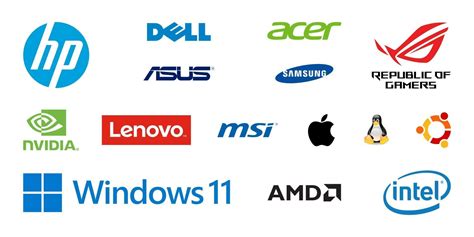 Computer Brand Logos International Technology Editorial Icons