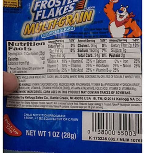 Frosted Flakes Nutrition Label Besto Blog