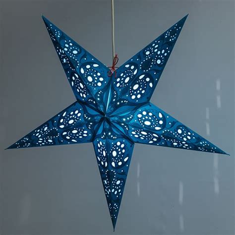 Lace Teal Blue Paper Star Light Shades And Decorations In 2020 Paper