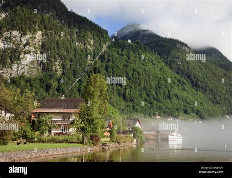 Hallstatt Salzkammergut Österreich Blick Auf Traun See Mit