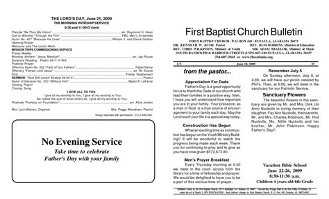 Printable Church Bulletins Printable World Holiday