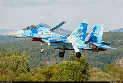 Ukrainian Air Force Sukhoi Su 27ubm1 Flanker C Sukhoi Fighter Jets