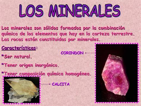 Los Minerales Qué son Características Minerales Corteza terrestre
