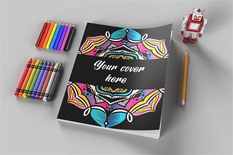 Coloring Book Cover Mockup Closed Softcover Book 2012473