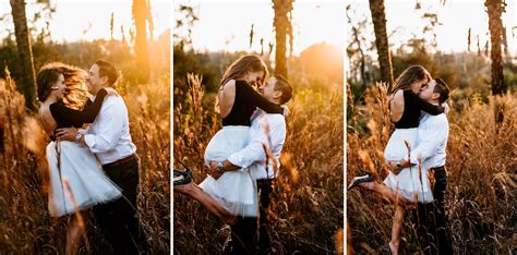 Tampa Engagement Session At The Hillsborough River State Park Photos Of Couple In The Tall Grass