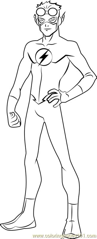 You can download 900*1240 of beast boy coloring page now Kid Flash Coloring Page - Free Young Justice Coloring ...