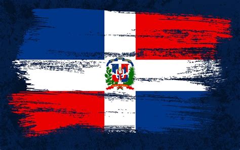 Download Wallpapers 4k Flag Of Dominican Republic Grunge Flags North