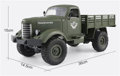 Jjrc Q61 Transporter Rc Car 4wd Military Truck Rtr Army Green
