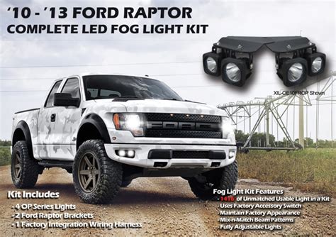 Ford Raptor Fog Light Driving Light Kit With 4 Optimus Led Lights