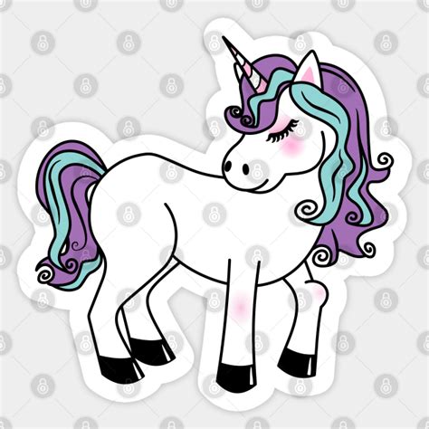 Kawaii Unicorn Unicorn Sticker Teepublic