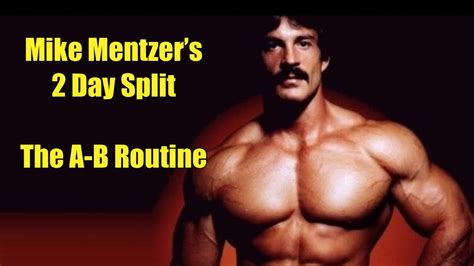 Mike Mentzers Day Split The A B Routine Mikementzer Bodybuilding Fitness Gym YouTube