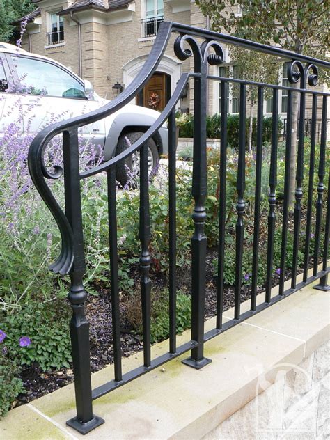 Any type of rail material you need or prefer wrought iron art will provide. Wrought Iron Exterior Railings Photo Gallery | Iron Master