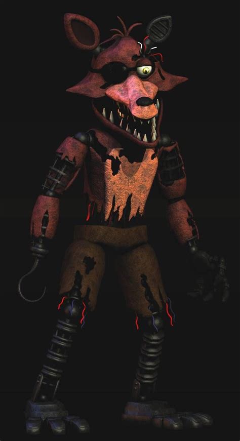 Withered Foxy V2 Full Body Render Fnaf Blender By Trawert On