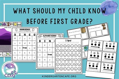 What Kindergarteners Should Know Kindergarten Cafe