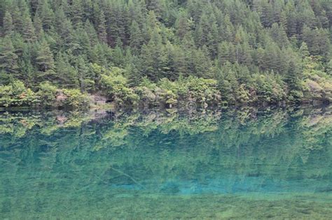 Mirror Lake In Jiuzhaigou National Park Stock Image Image Of Chuan